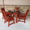Highwood Usa Weatherly 5pc Square Outdoor Patio Furniture Dining Set AD-DNW44-RED - alternate 2